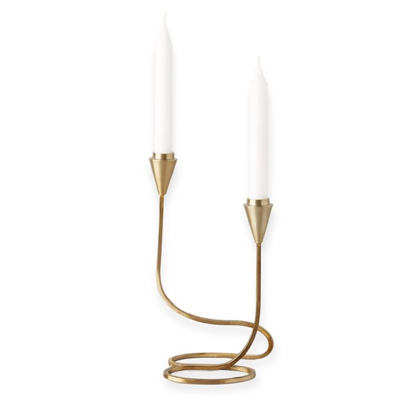 Anthropologie Other - ANTHROPOLOGIE Cursive Candlestick - Used for Display, Excellent Condition, Gold